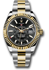 Rolex Stainless Steel & Yellow Gold Sky Dweller Watch - 42 MM - Oyster Bracelet - Black Dial -  326933-0002