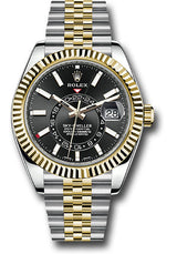 Rolex Stainless Steel & Yellow Gold Sky Dweller Watch - 42 MM - Jubilee Bracelet - Black Dial - 326933-0005