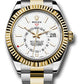 Rolex Stainless Steel & Yellow Gold Sky Dweller Watch - 42 MM - Oyster Bracelet - White Dial -  326933 wio
