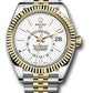 Rolex Stainless Steel & Yellow Gold Sky Dweller Watch - 42 MM - Jubilee Bracelet - White Dial -  326933 wij