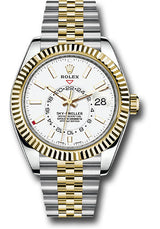 Rolex Stainless Steel & Yellow Gold Sky Dweller Watch - 42 MM - Jubilee Bracelet - White Dial -  326933-0010