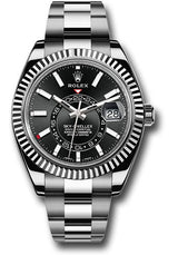 Rolex Stainless Steel & White Gold Sky Dweller Watch - 42 MM - Oyster Bracelet - Black Dial - 326934-0005