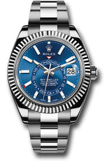 Rolex Stainless Steel & White Gold Sky Dweller Watch - 42 MM - Oyster Bracelet - Blue Dial - 326934-0003