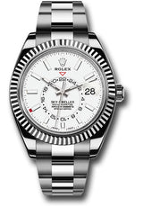 Rolex Stainless Steel & White Gold Sky Dweller Watch - 42 MM - Oyster Bracelet - White Dial - 326934-0001