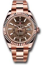 Rolex Everose Gold Sky Dweller Watch - 42 MM - Oyster Bracelet - Chocolate Sunrise Dial  - 326935-0006