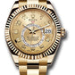 Rolex Yellow Gold Sky Dweller Watch - 42 MM - Oyster Bracelet - Champagne Dial -  326938 ch
