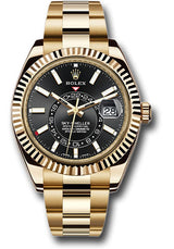 Rolex Yellow Gold Sky Dweller Watch - 42 MM - Oyster Bracelet - Black Dial -  326938-0004
