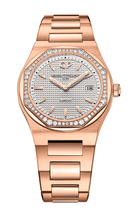 Girard-Perregaux Laureato Pink Gold 34 MM - Pink Gold Bracelet - Silver Dial - 80189D52A132-52A