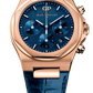 Girard-Perregaux Laureato Pink Gold 42 MM - Blue Leather Strap - Blue Chronograph Dial - 81020-52-432-BB4A