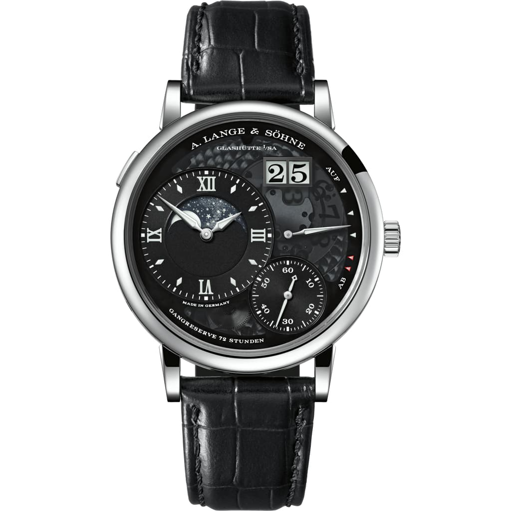 A.Lange & Söhne Grand Lange 1 - Moonphase - 41 MM - Platinum - Black Dial -  139.035   nyc watcher nyc watches