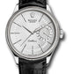 Rolex White Gold Cellini Date Watch - 39 MM - Leather Strap - Silver Dial -  50519 sbk