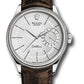 Rolex White Gold Cellini Date Watch - 39 MM - Leather Strap - Silver Dial - 50519 sbr