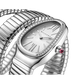 Bvlgari Serpenti Tubogas - 2 Row - Stainless Steel 35 MM - Stainless Steel Bracelet - Diamond Bezel - Silver Opaline Dial - 101910