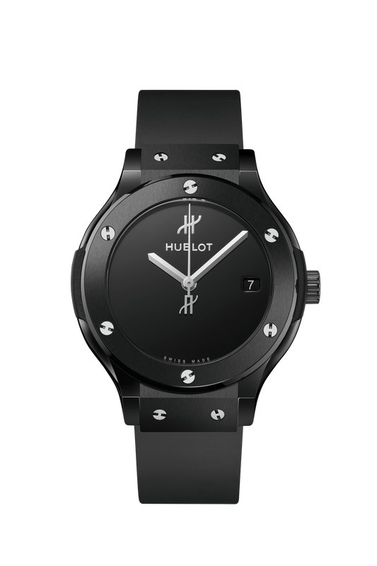 Hublot Classic Fusion Black Ceramic 38 MM - Black Rubber Strap - Black Dial - 565.CX.1270.RX.MDM
