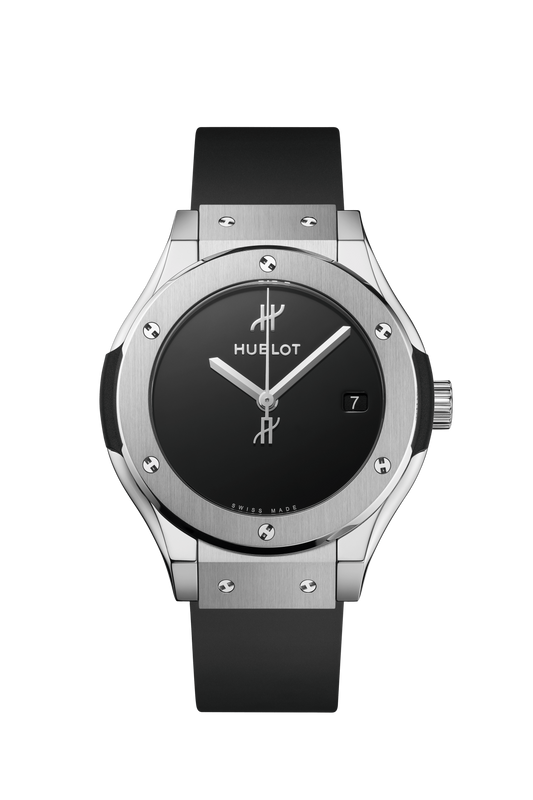 Hublot Classic Fusion Titanium  38 MM - Black Rubber Strap - Black Dial - 565.NX.1270.RX.MDM