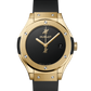 Hublot Classic Fusion Yellow Gold 38 MM - Black Rubber Strap - Black Dial - 565.VX.1230.RX.MDM