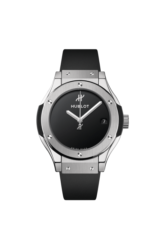 Hublot Classic Fusion Titanium  33 MM - Black Rubber Strap - Black Dial - 581.NX.1270.RX.MDM