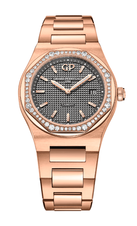 Girard-Perregaux Laureato Pink Gold 34 MM - Pink Gold Bracelet - Slate-Grey Dial - 80189D52A232-52A