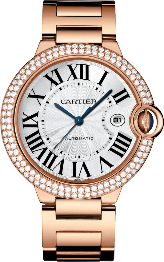 Cartier Ballon Bleu Rose Gold 42 MM - Rose Gold Bracelet - White Dial - WJBB0029