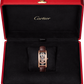 Cartier Tank Rose Gold (Large Model) 33 MM - Brown Leather Strap - Rose Gold Bezel - Skeleton Dial - WHTA0008