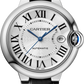 Cartier Ballon Bleu Stainless Steel 40 MM - Black Leather Strap - White Dial - WSBB0039