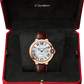 Cartier Ballon Bleu Pink Gold 40 MM - Brown Leather Strap - White Dial - WGBB0035