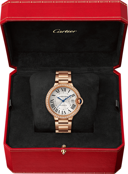 Cartier Ballon Bleu Rose Gold 40 MM - Rose Gold Bracelet - Silver Dial - WJBB0057