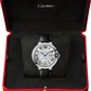 Cartier Ballon Bleu Stainless Steel 40 MM - Black Leather Strap - White Dial - WSBB0039