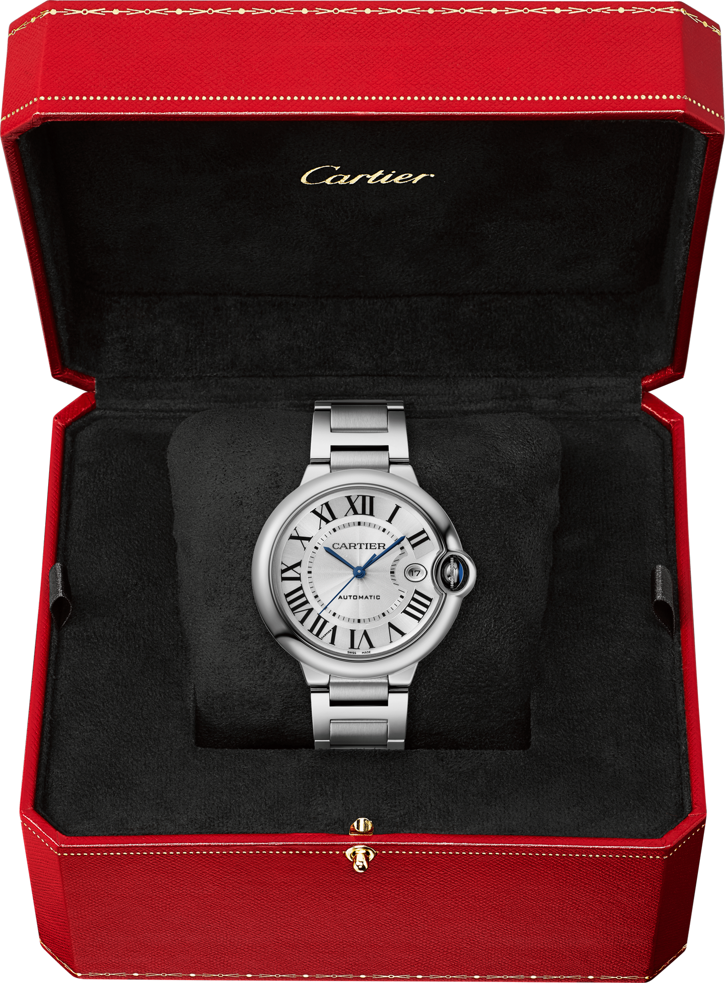 Cartier Ballon Bleu Stainless Steel 40 MM - Stainless Steel Bracelet - White Dial - WSBB0040