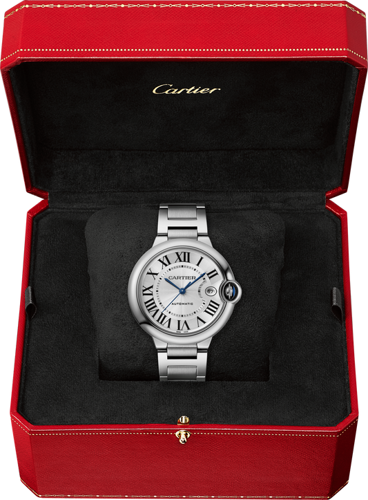 Cartier Ballon Bleu Stainless Steel 40 MM - Stainless Steel Bracelet - White Dial - WSBB0040