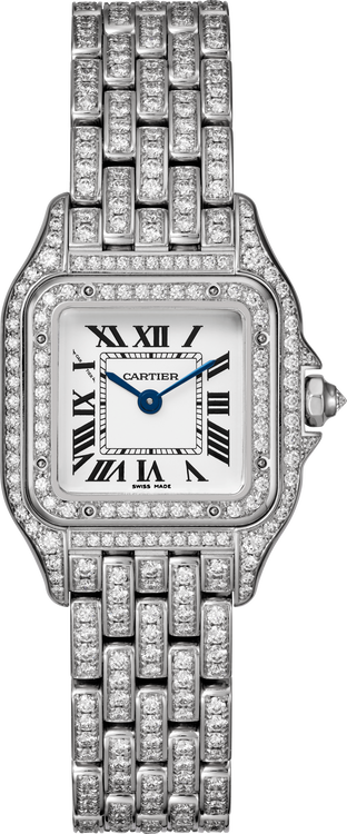 Cartier Panthére De Cartier White Gold Diamond (Small Model) 30 MM - White Gold Diamond Bracelet - White Gold Diamond Bezel - White Gold Diamond Dial - HPI01129