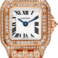 Cartier Panthére De Cartier Rose Gold Diamond (Small Model) 25 MM - Rose Gold Diamond Bracelet - Rose Gold Diamond Bezel - White Dial - HPI01326