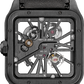 Cartier Santos de Cartier-Dumont  Titanium 39 MM (Extra Large Model) - Black Leather Strap - Skeleton Dial - W2020052