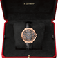 Cartier Ballon Bleu Pink Gold 40 MM - Black Leather Strap - Grey Dial - W6920089