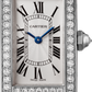 Cartier Tank White Gold Diamond (Small Model) 34 MM - Black Leather Strap - White Gold Diamond Bezel - Silver Dial - WJTA0003