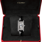 Cartier Tank White Gold Diamond (Small Model) 34 MM - Black Leather Strap - White Gold Diamond Bezel - Silver Dial - WJTA0003