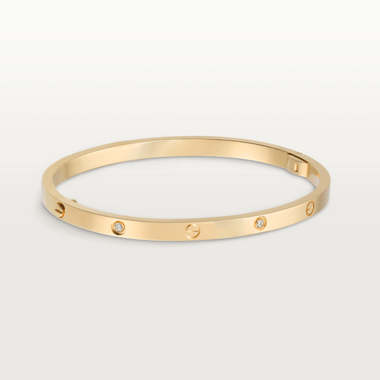 Cartier Love Bracelet Six Diamonds - Yellow Gold Small Model - B6047217