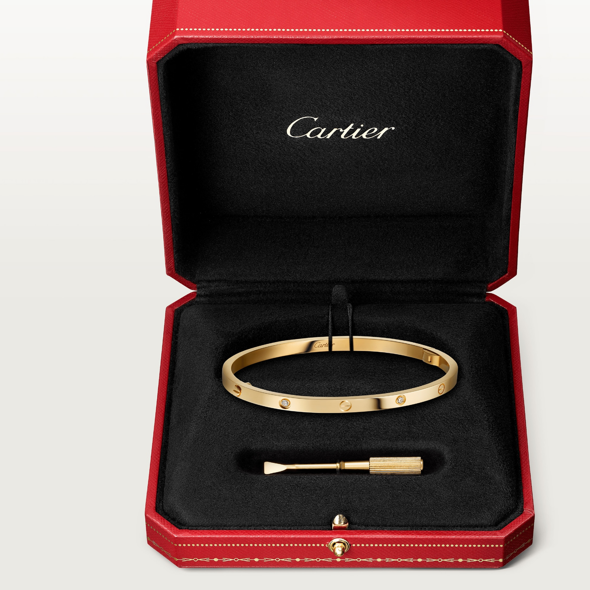 Cartier Love Bracelet Six Diamonds - Yellow Gold Small Model - B6047217