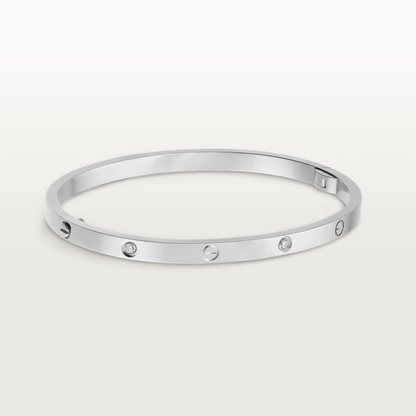 Cartier Love Bracelet Six Diamonds - White Gold Small Model - B6047717