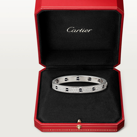 Cartier Love Bracelet Diamond Paved - White Gold Regular Model - N6032417