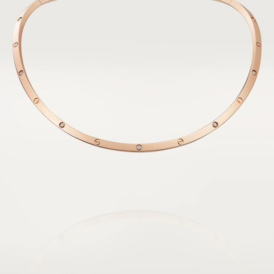 Cartier Love Necklace Diamonds - Rose Gold - N7424355