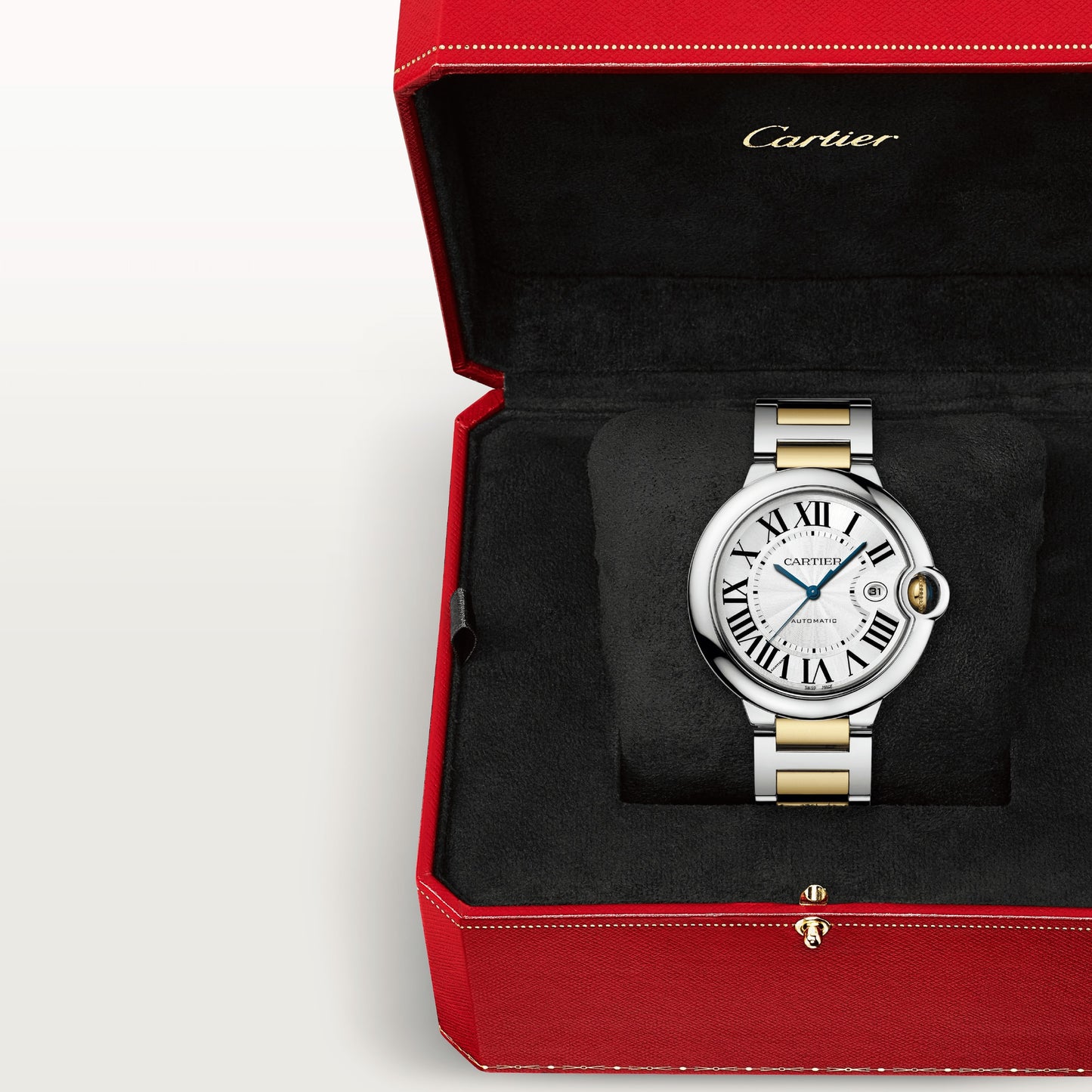 Cartier Ballon Bleu Stainless Steel 42 MM - Stainless Steel & Yellow Gold Bracelet - White Dial - W2BB0031