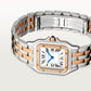 Cartier Panthére De Cartier Stainless Steel (Medium Model) 29 MM - Rose Gold and Stainless Steel Bracelet - Rose Gold Diamond Bezel - White Dial - W3PN0007
