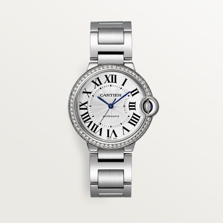 Cartier Ballon Bleu Stainless Steel 36 MM - Stainless Steel Bracelet - White Dial - W4BB0024