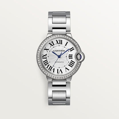 Cartier Ballon Bleu Stainless Steel 36 MM - Stainless Steel Bracelet - White Dial - W4BB0024