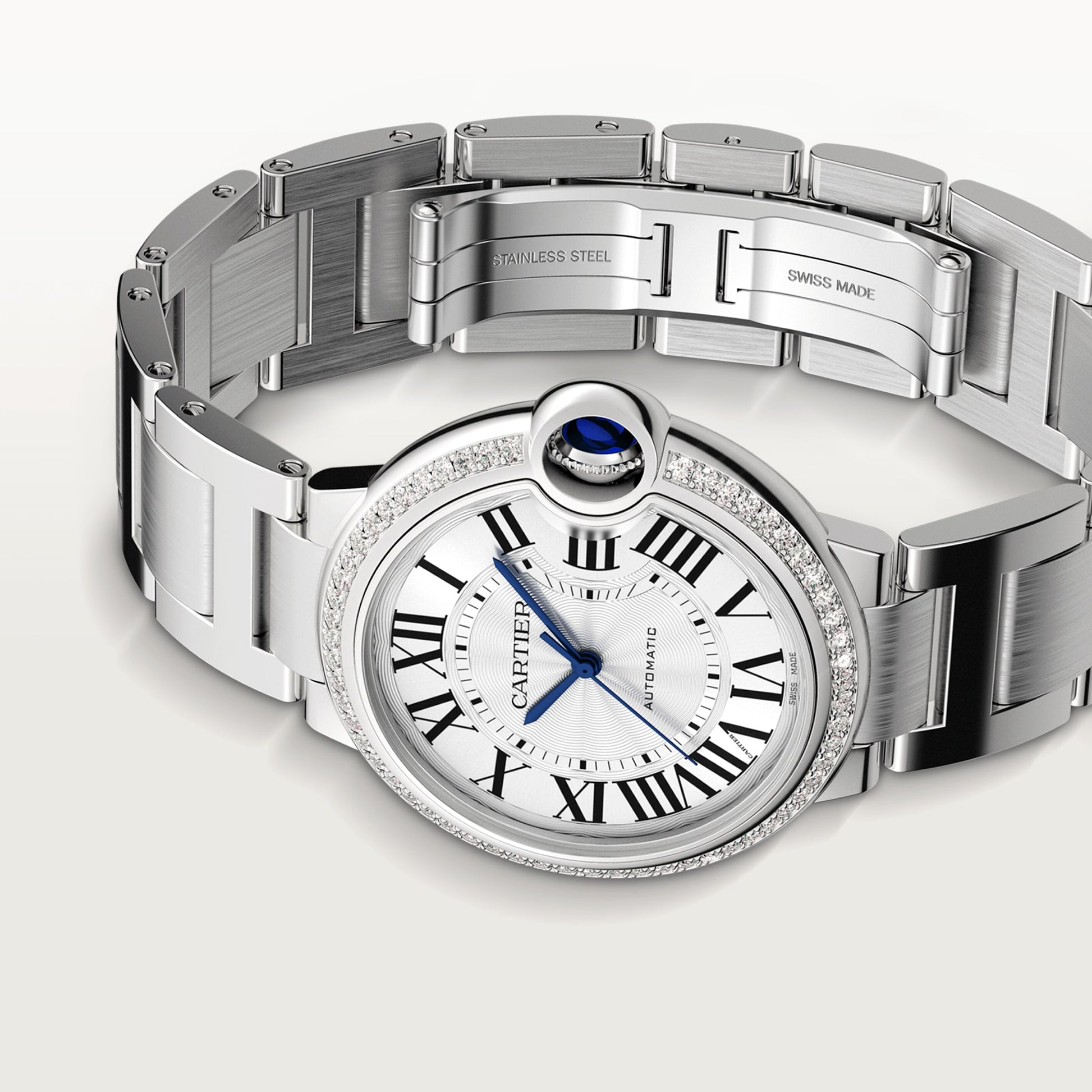 Cartier Ballon Bleu Stainless Steel 36 MM - Stainless Steel Bracelet - White Dial - W4BB0024