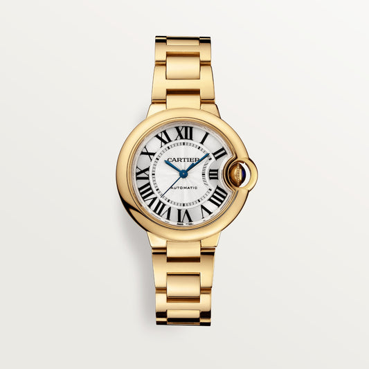 Cartier Ballon Bleu Yellow Gold 33 MM - Yellow Gold Bracelet - White Dial - WGBB0045