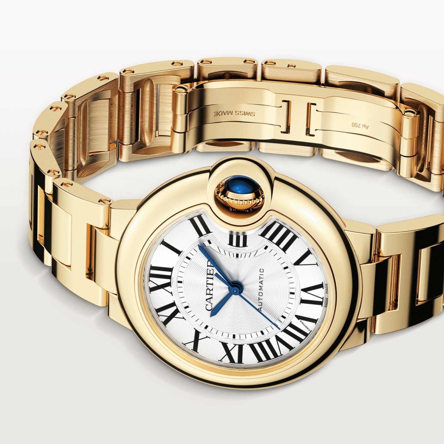 Cartier Ballon Bleu Yellow Gold 33 MM - Yellow Gold Bracelet - White Dial - WGBB0045