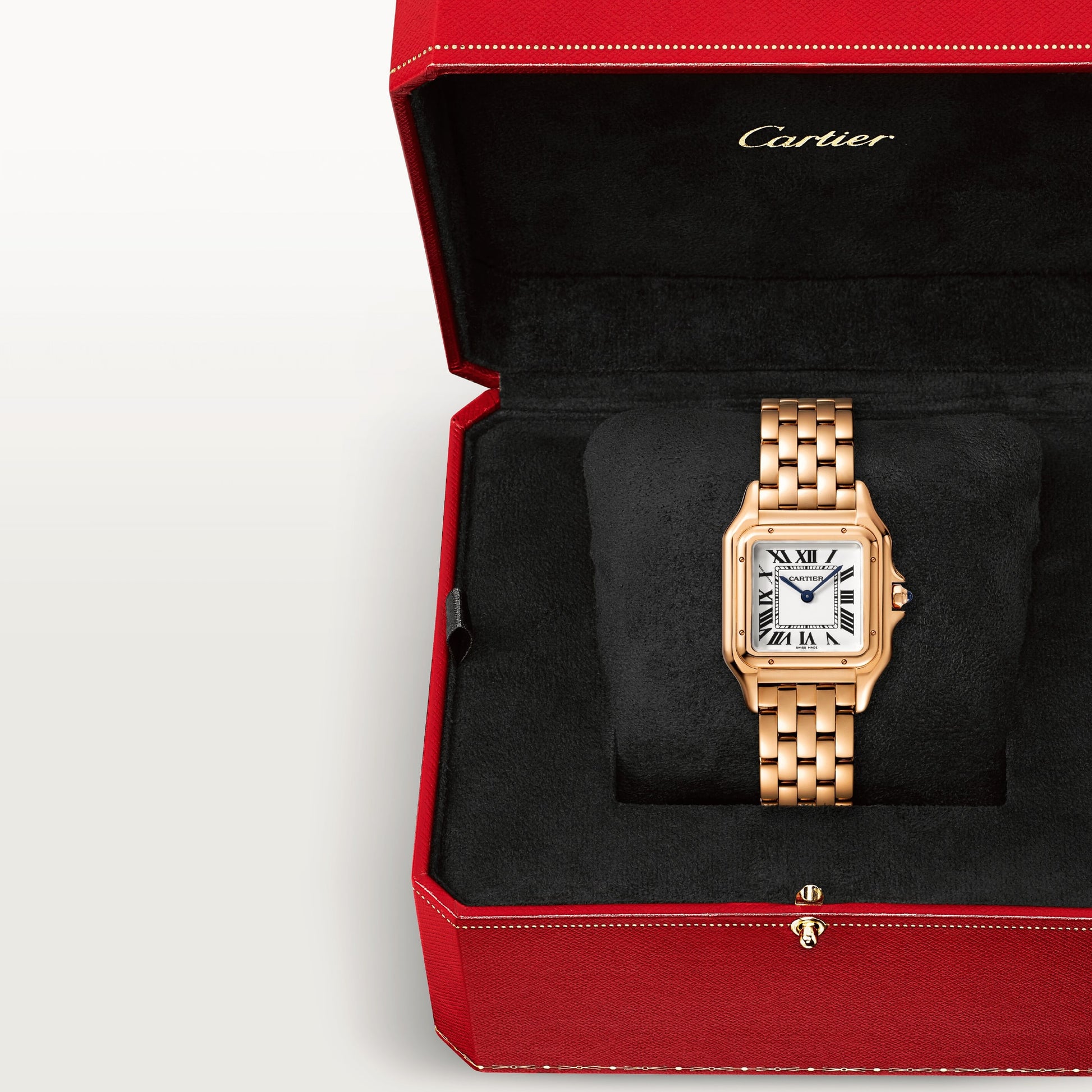 Cartier Panthére De Cartier Rose Gold (Medium Model) 29 MM - Rose Gold Bracelet - Rose Gold Bezel - White Dial - WGPN0007