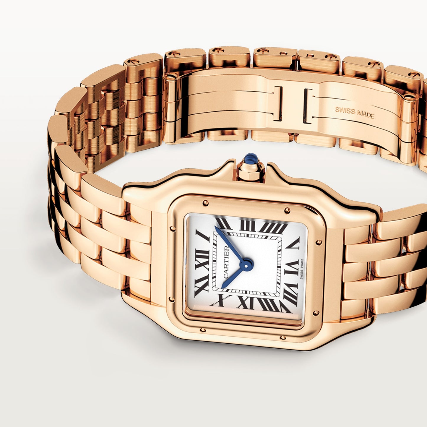 Cartier Panthére De Cartier Rose Gold (Medium Model) 29 MM - Rose Gold Bracelet - Rose Gold Bezel - White Dial - WGPN0007